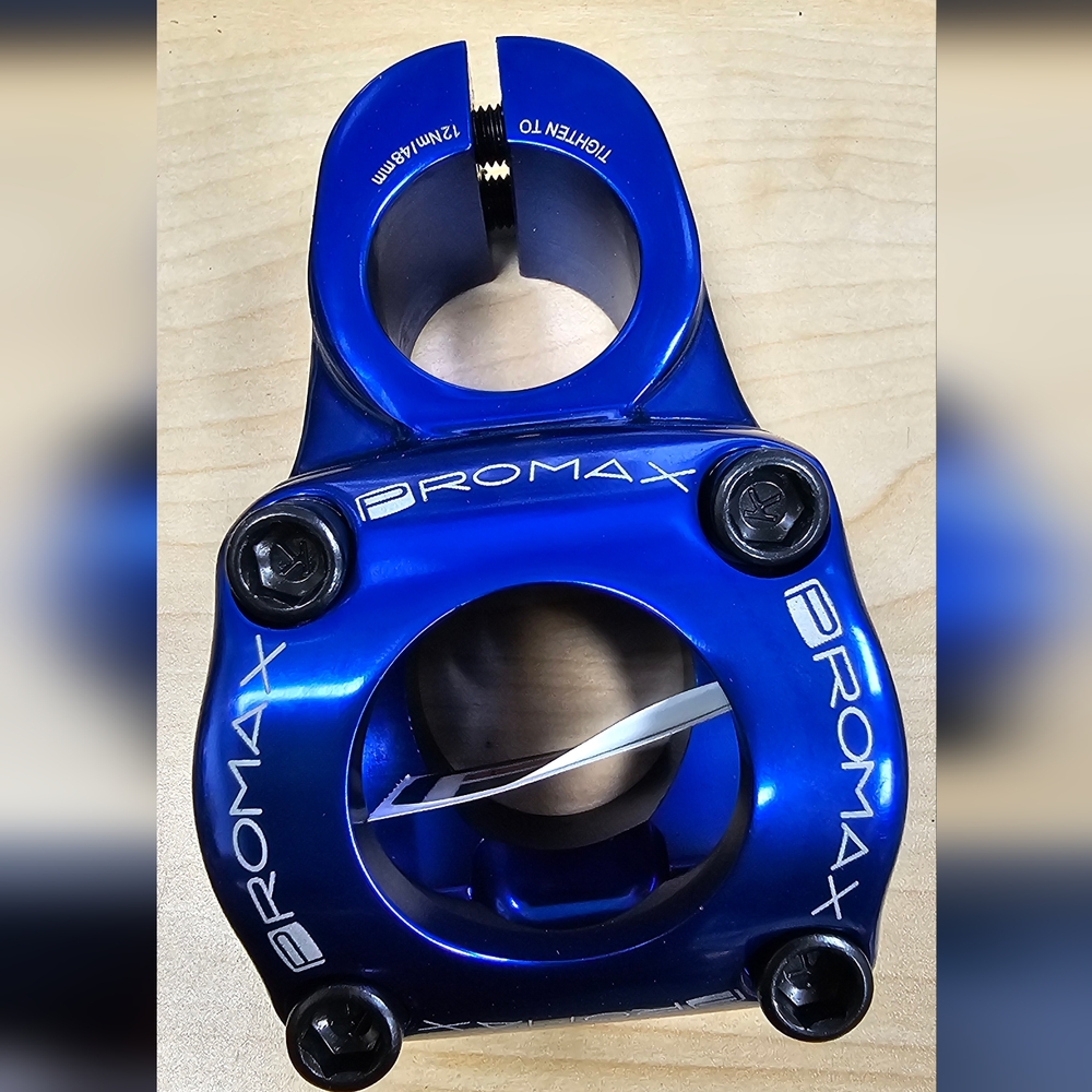Promax Impact 48mm TL Stem 31.8mm Bars Blue Aluminum